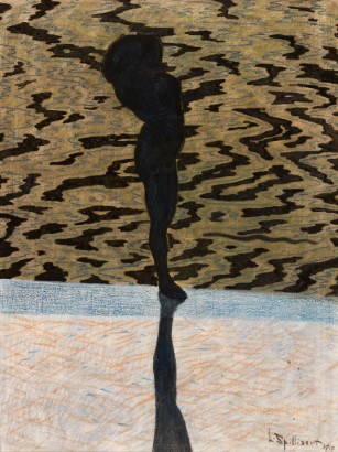 Léon Spilliaert – Bather in Front of the Sea, Shadow (1910)